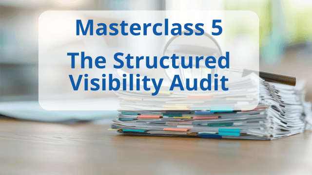 Masterclass 5 – The Structured Visibility Audit (coming soon)